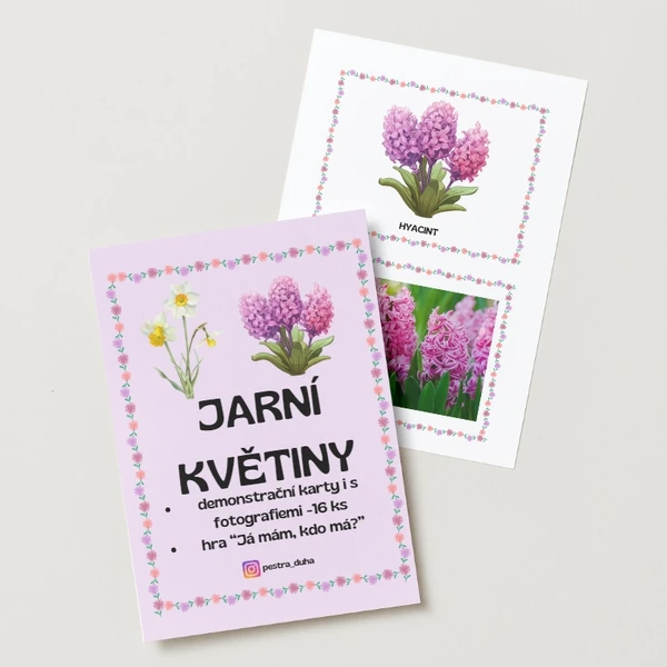Jarní květiny - obrázky, hra "Já mám, kdo má...?"