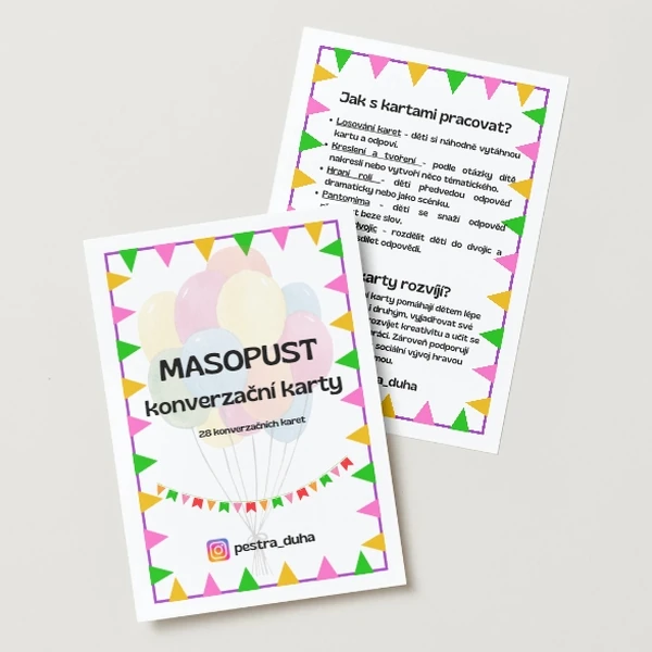 Masopust - konverzační karty
