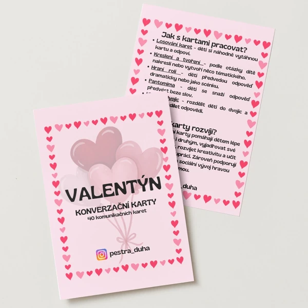 Valentýn - konverzační karty