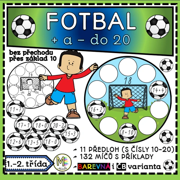 FOTBAL (+ A - DO 20 BEZ PŘECHODU PŘES 10)