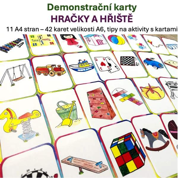 Demonstrační karty - HRAČKY, HŘIŠTĚ