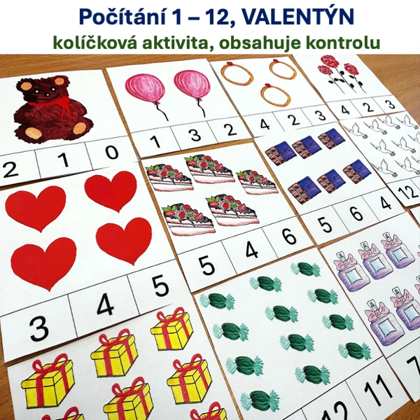 Počítání - Valentýn 1 - 12