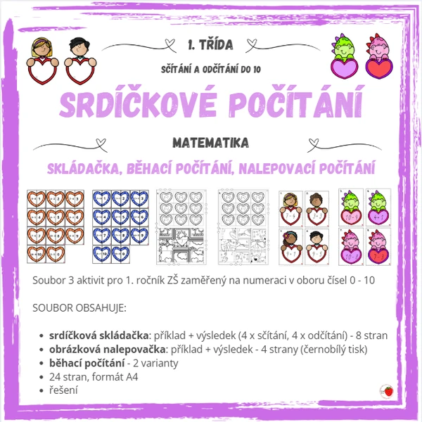 Srdíčkové počítání do 10