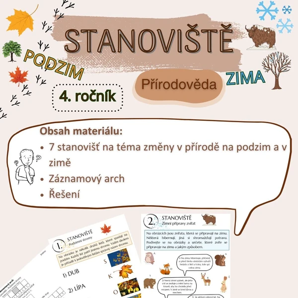 Stanoviště - podzim, zima