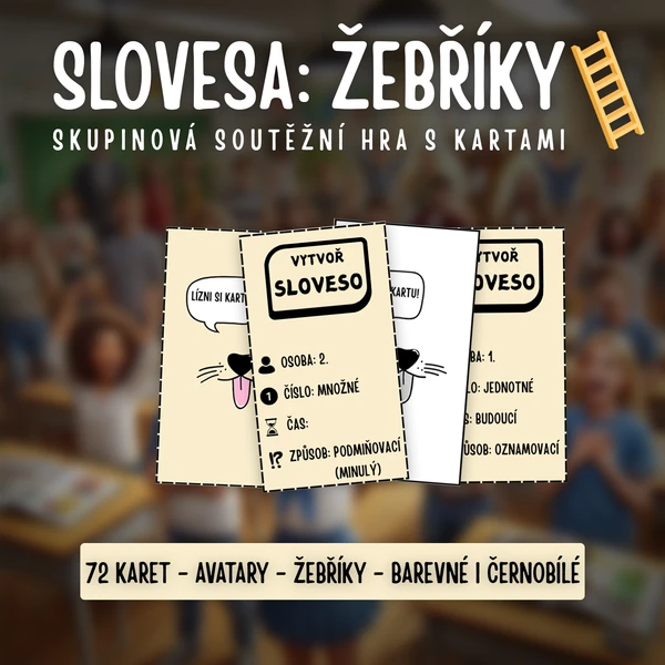 SLOVESA - mluvnické kategorie: skupinová soutěžní hry (žebříky)