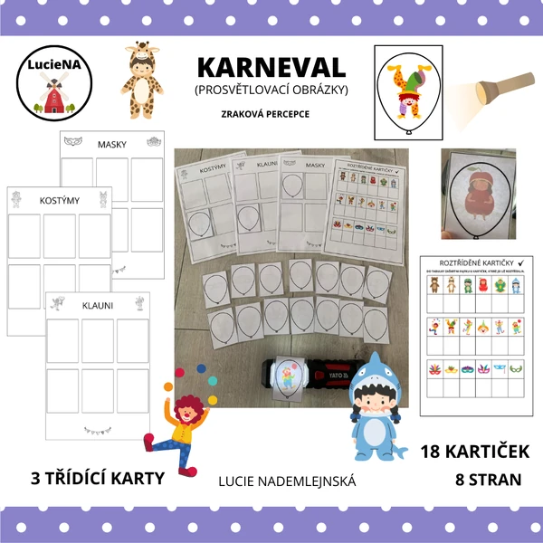 KARNEVAL - PROSVĚTLOVACÍ OBRÁZKY