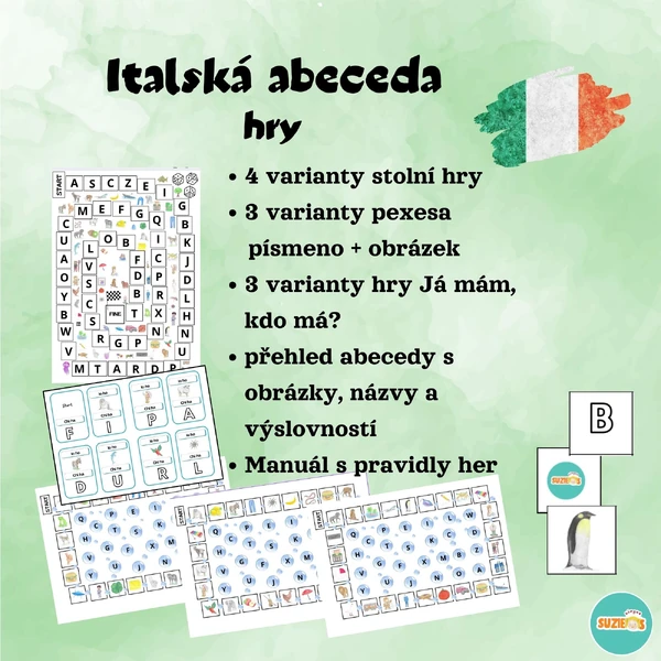 Italská abeceda - hry