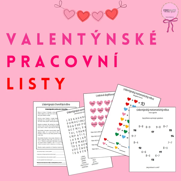 Valentýnské pracovní listy