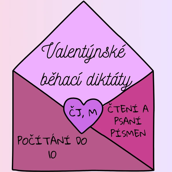 Soubor Valentýnských běhacích diktátů