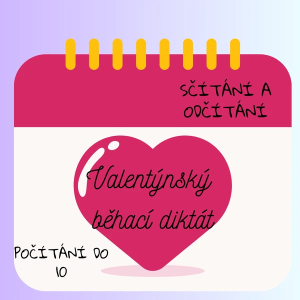 Valentýnský běhací diktát - M