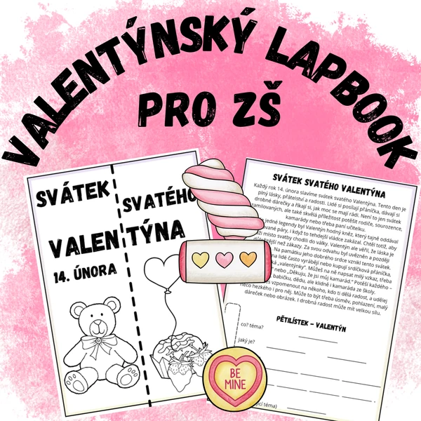Valentýnský lapbook pro ZŠ