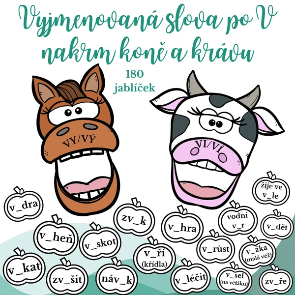 Vyjmenovaná slova po V - nakrm koně a krávu