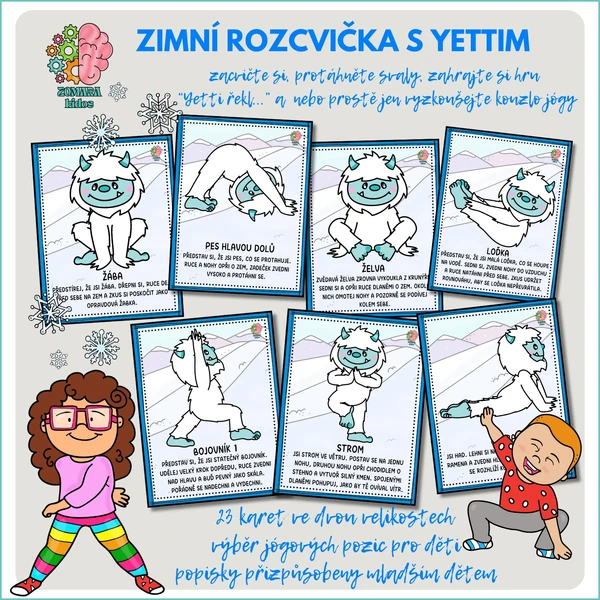 Zimní rozcvička s Yettim - dětská jóga
