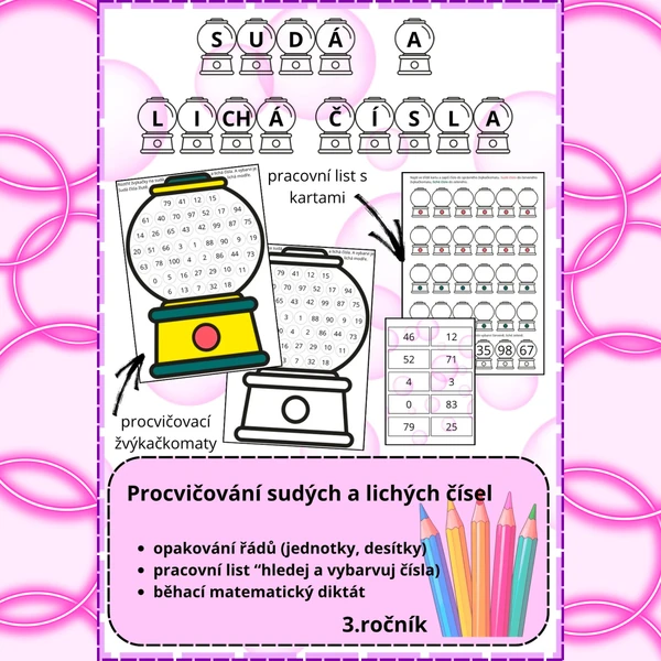 Žvýkačkomaty - sudá a lichá čísla