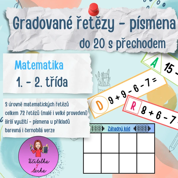 Gradované řetězy +- do 20 s přechodem - písmena