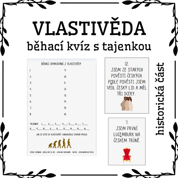 Běhací kvíz - vlastivěda