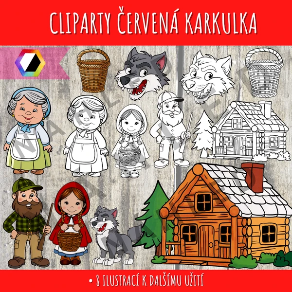 Cliparty - Červená karkulka