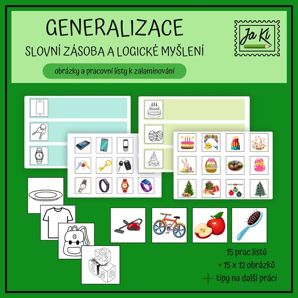 Generalizace, slovní zásoba a logické myšlení pro nejmenší