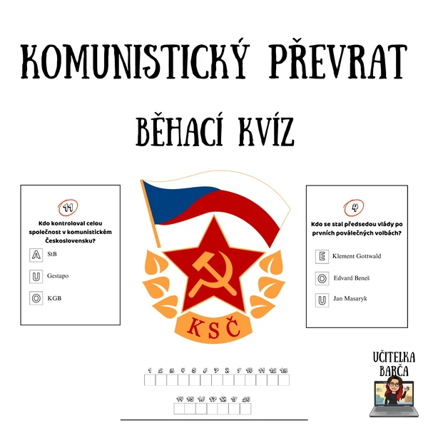 Běhací kvíz - Komunistický převrat