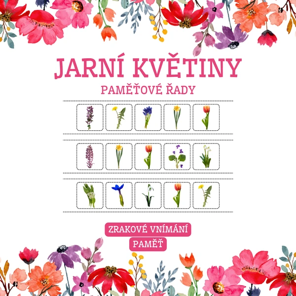 JARNÍ KVĚTINY - paměťové řady