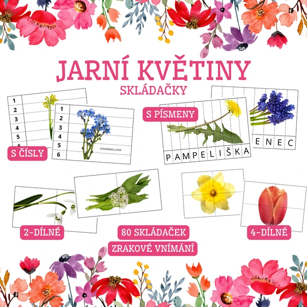 JARNÍ KVĚTINY - skládačky