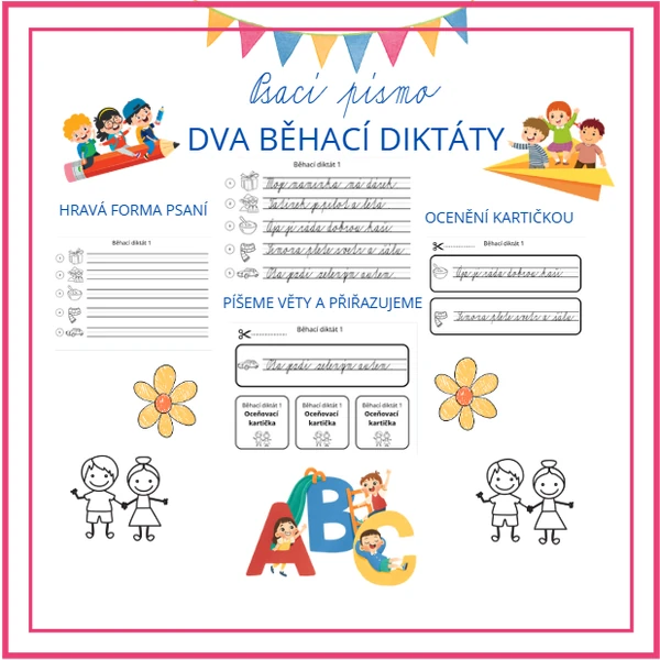 Běhací diktát 1: čteme a opisujeme věty