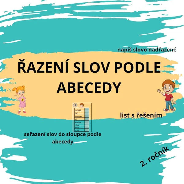 Řazení podle abecedy - kartičky 