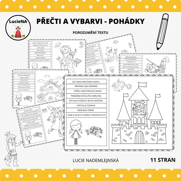 PŘEČTI A VYBARVI - POHÁDKY