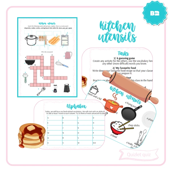 Kitchen utensils & equipment (vybavení kuchyně) | B1+/B2 (a vyšší)| SŠ