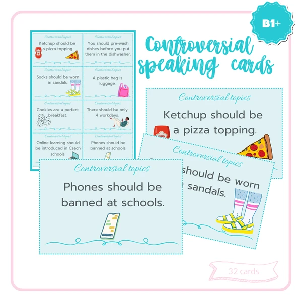 Controversial speaking cards | B1+ | SŠ