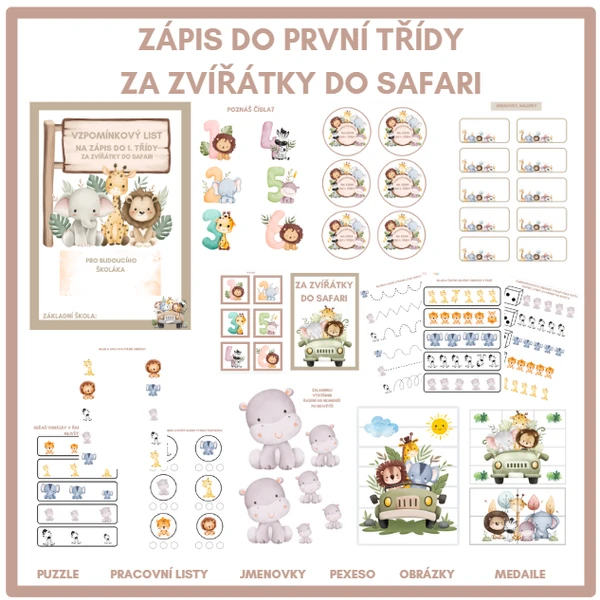 Zápis: téma Za zvířátky do SAFARI