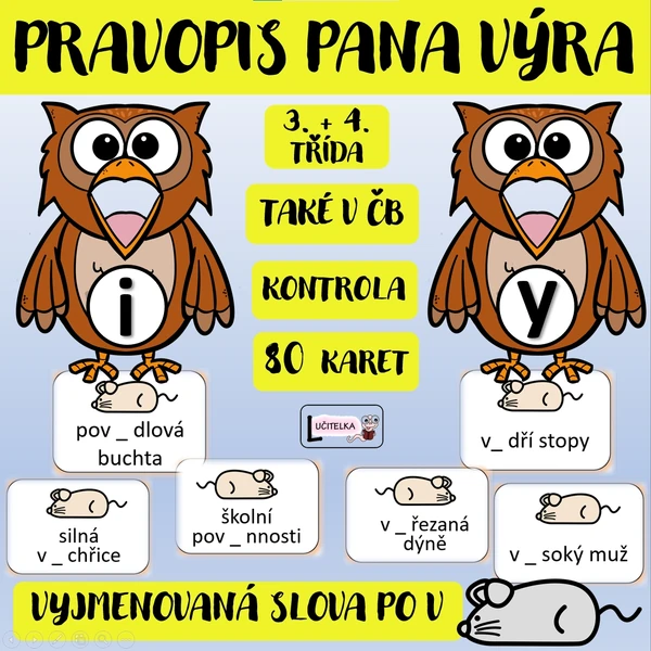 Pravopis pana výra - vyjmenovaná slova po V 