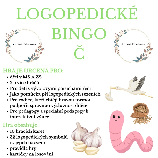 Logopedické bingo - Č