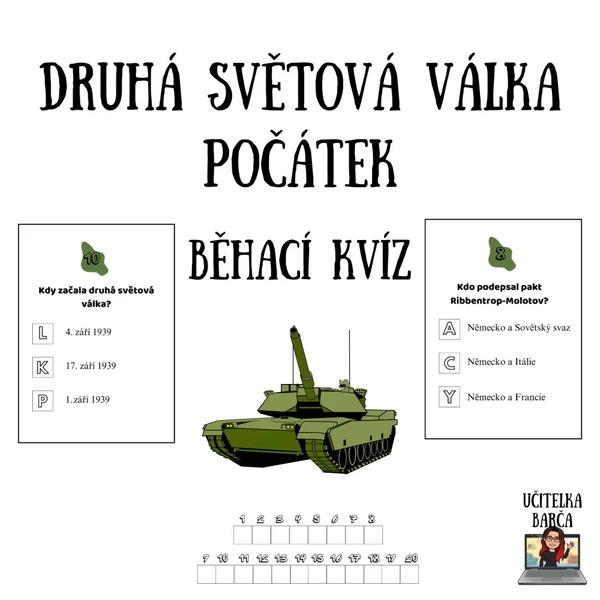 Běhací kvíz - Druhá světová válka - počátek