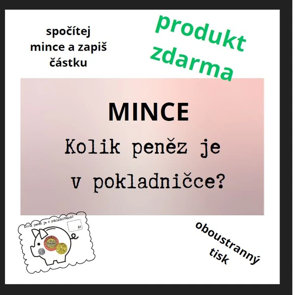 Mince - pokladničky počítání 