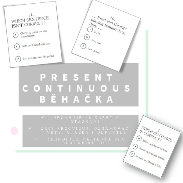 Present continuous - běhačka - lehčí verze 