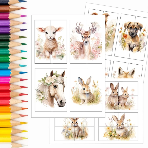 Puzzle pro nejmenší - JARO ZVÍŘÁTKA