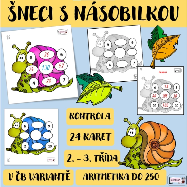 ŠNECI - MALÁ NÁSOBILKA 