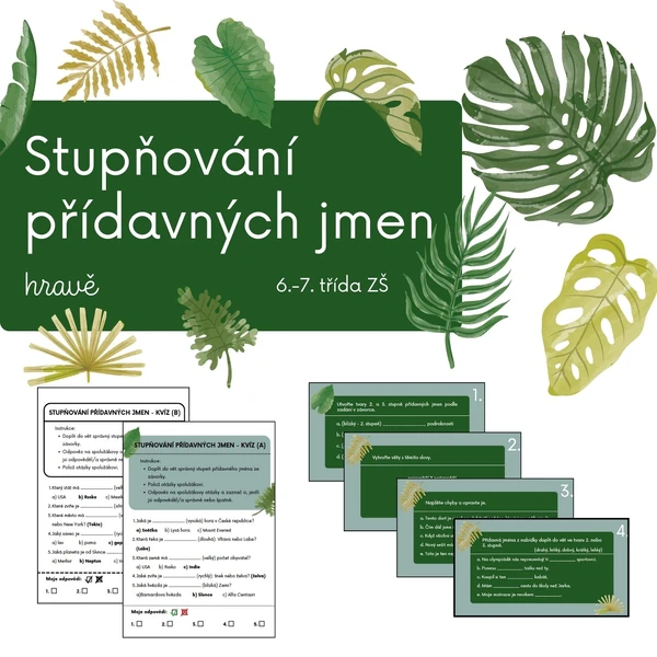 Stupňování přídavných jmen hravě