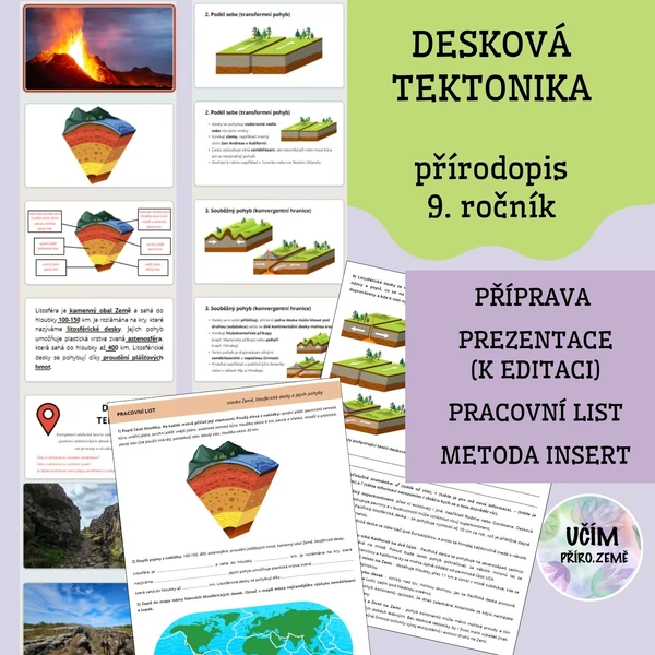 Desková tektonika - prezentace, pracovní list