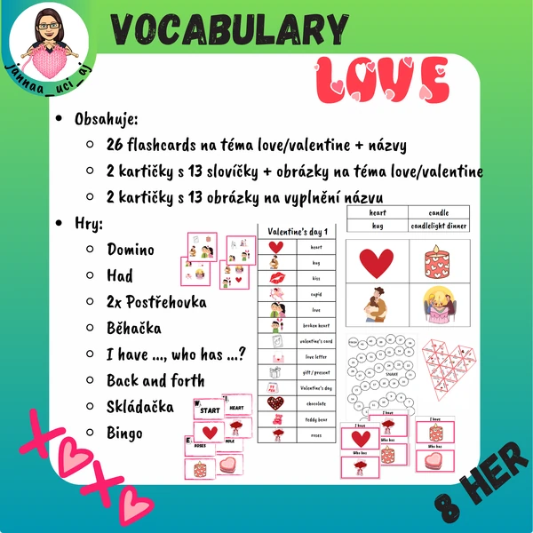 AJ - Love/Valentine - vocabulary