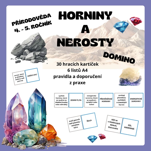 DOMINO - Horniny a nerosty
