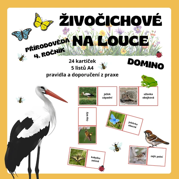 DOMINO - Živočichové na louce