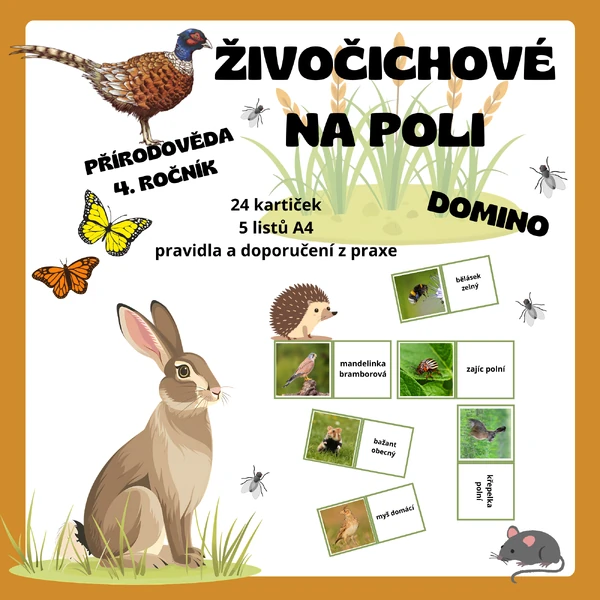 DOMINO - Živočichové na poli