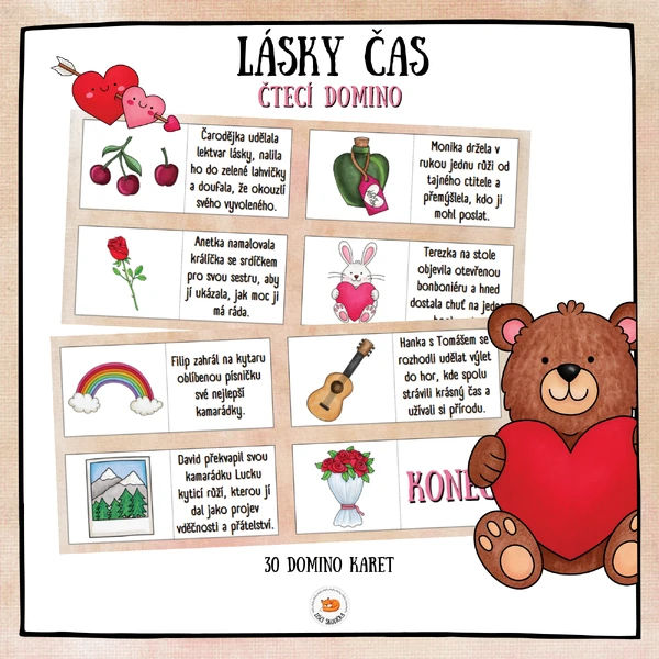 Čtecí domino - Lásky čas