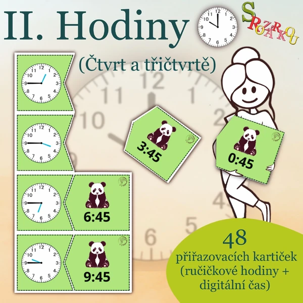 Hodiny (čtvrt a třičtvrtě) II. s Rozárkou