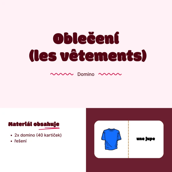 Oblečení (les vêtements) - domino