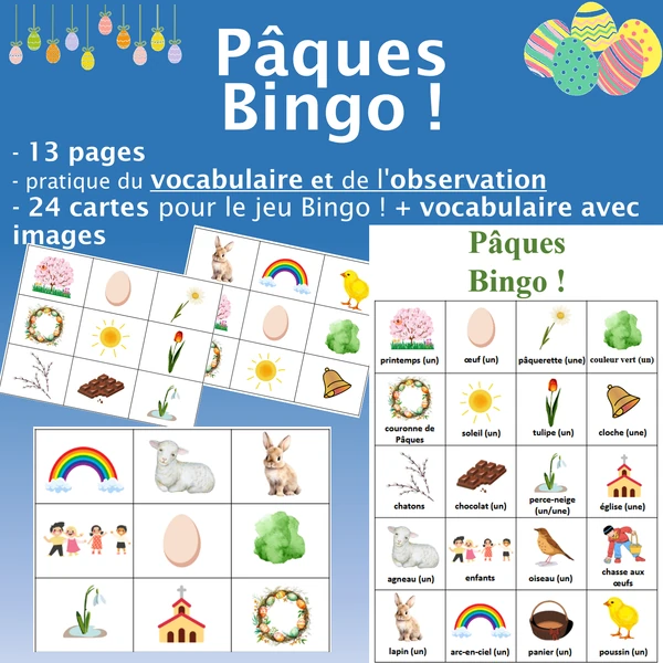 Velikonoce / Pâques - Bingo!