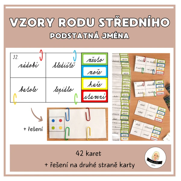 Vzory rodu středního - podstatná jména