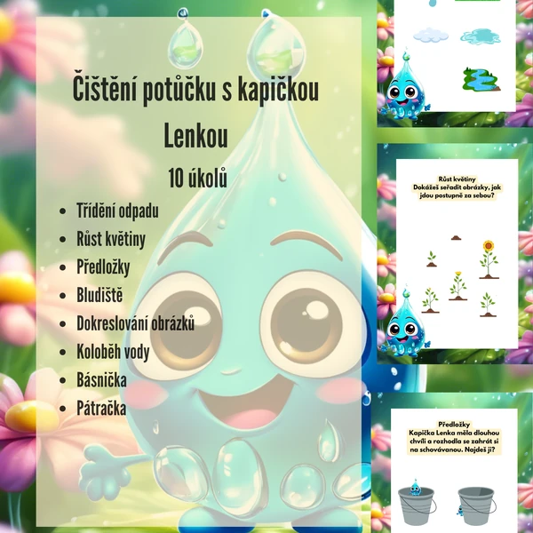 Čištění potůčku s kapičkou Lenkou